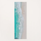 熱帯砂ビーチ海冒険が始まる ヨガマット (正面)