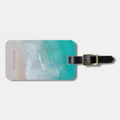 熱帯砂ビーチ海冒険が始まる ラゲッジタグ (正面横)