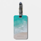 熱帯砂ビーチ海冒険が始まる ラゲッジタグ (裏面縦)