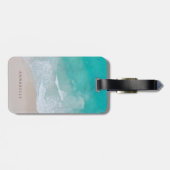 熱帯砂ビーチ海冒険が始まる ラゲッジタグ (裏面横)