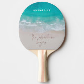 熱帯砂ビーチ海冒険が始まる 卓球ラケット (正面)