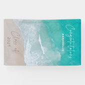 熱帯砂ビーチ海卒業祝い 横断幕 (横)