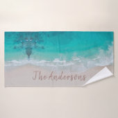 熱帯砂ビーチ海晴モダンれ波 バスタオル (バスタオル)