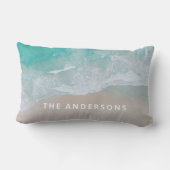 熱帯砂ビーチ海晴モダンれ波  ランバークッション (裏面)