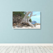 熱帯砂ビーチ キャンバスプリント (インサイチュ (ウッドフロア))