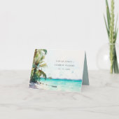 熱帯砂ヤシ結婚の座席表魚 サンキューカード (裏面)