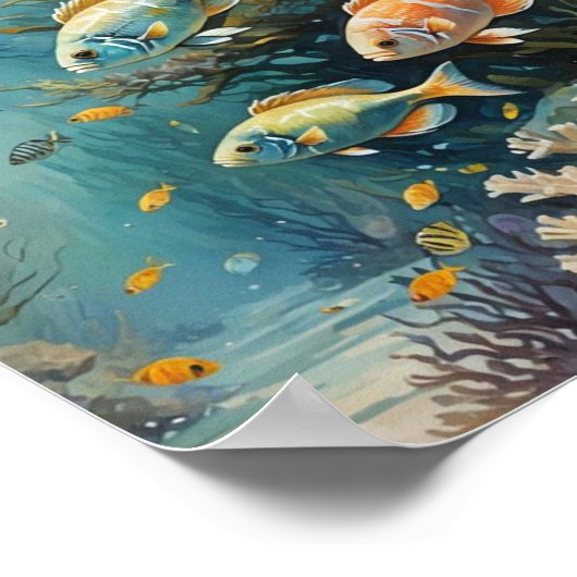 熱帯礁魚 ポスター (角)
