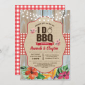 熱帯私はBBQの招待をします。 婚約パーティ 招待状 (正面/裏面)