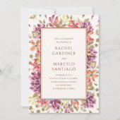 熱帯秋のフローラ結婚ズ 招待状 (正面)