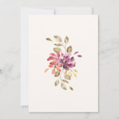 熱帯秋のフローラ結婚ズ 招待状 (裏面)