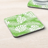 熱帯秋、夏の葉のパターン コースター (左側)