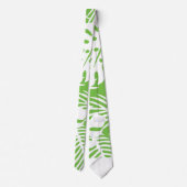 熱帯秋、夏の葉のパターン ネクタイ (裏面)