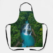 "熱帯秋 – 自然の優雅さとあらゆるドロップ エプロン (正面)