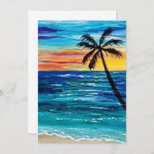 熱帯空白のデザイン付きフラットノートカード ノートカード (正面/裏面)