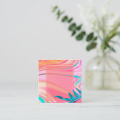 熱帯空白の大理石 スクエア名刺 (スタンド正面)