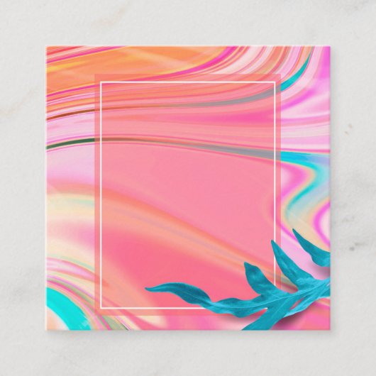 熱帯空白の大理石 スクエア名刺 (正面)