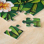 熱帯竹のフレームに2つのゴリラ ジグソーパズル (側面)