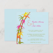 熱帯竹カラフル結婚式招待状 招待状 (正面/裏面)