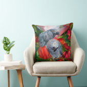 熱帯精神-アフリカ灰色の芸術デザイナー枕 クッション (椅子)