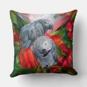 熱帯精神-アフリカ灰色の芸術デザイナー枕 クッション (裏面)