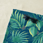 熱帯紅葉パターンパーソナライズされたビーチタオル ビーチタオル (インサイチュ)