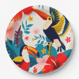 熱帯紙パーティープレート ペーパープレート