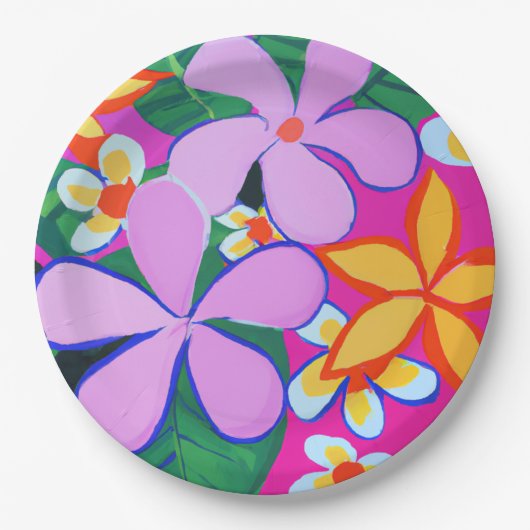 熱帯紙パーティープレート ペーパープレート (正面)