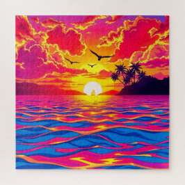 熱帯素晴らしの夕日 ジグソーパズル