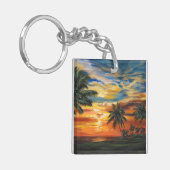 熱帯素晴らし夕日 キーホルダー (正面左)