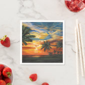 熱帯素晴らし夕日 スタンダードカクテルナプキン (インサイチュ)