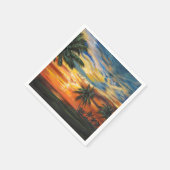 熱帯素晴らし夕日 スタンダードカクテルナプキン (角)
