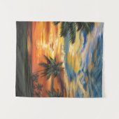 熱帯素晴らし夕日 タペストリー (正面(横))