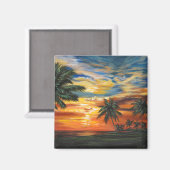 熱帯素晴らし夕日 マグネット (正面/裏面)
