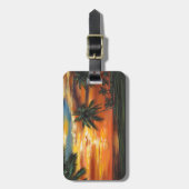 熱帯素晴らし夕日 ラゲッジタグ (正面縦)