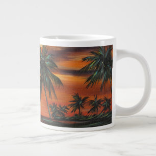 熱帯素晴らし夕焼け ジャンボコーヒーマグカップ