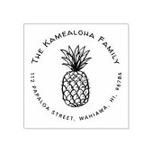 熱帯素朴パイナップルハワイアン差出人住所 ラバースタンプ (インプリント)