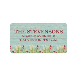 熱帯素朴ビーチクリスマス ラベル