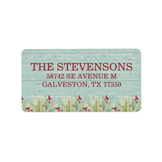 熱帯素朴ビーチクリスマス ラベル (正面)