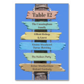 熱帯素朴ビーチシ結婚ャン座席計画 テーブルナンバー (正面)