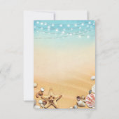 熱帯素朴ビーチハート結婚反応 出欠カード (裏面)