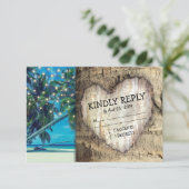 熱帯素朴ビーチ目的地ウェディングRSVP 出欠カード (スタンド正面)