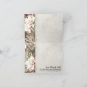 熱帯素朴フローラの葉、ありがとう サンキューカード (内部)