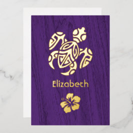 熱帯素朴ブライダルシャワーフォイル招待状 箔招待状