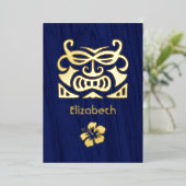 熱帯素朴ブライダルシャワーフォイル招待状 箔招待状 (立ち正面)