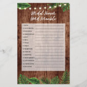 熱帯素朴ブライダルシャワーワードスクランブルゲーム (正面)