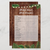 熱帯素朴ブライダルシャワーワードスクランブルゲーム (正面/裏面)