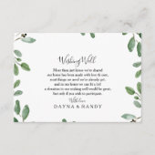 熱帯素朴ユーカリ結婚プスの願い エンクロージャーカード (正面)