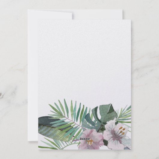 熱帯素朴結婚のヤシの夏 シーズンカード (裏面)