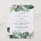 熱帯素朴結婚のヤシの夏 シーズンカード (正面/裏面)