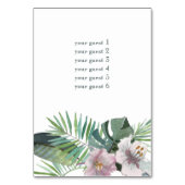 熱帯素朴結婚のヤシの夏 テーブルナンバー (裏面)